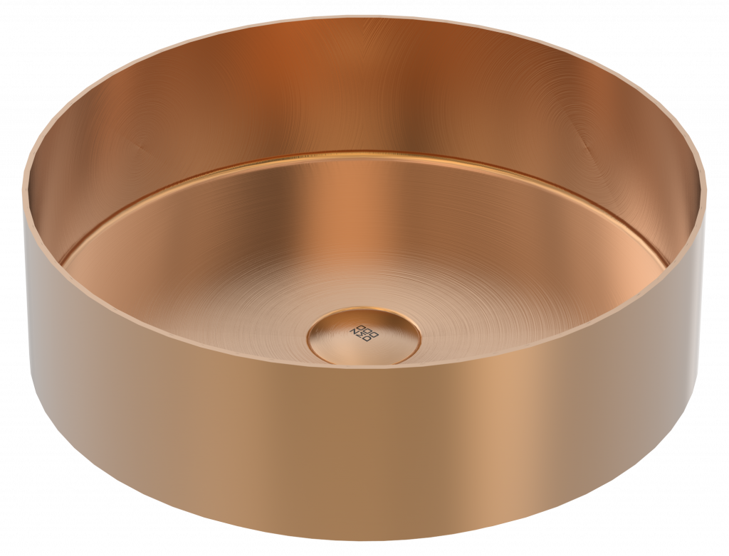 Vanity Vessel 16" Round Vessel Sink, SUS304 with Fixed Drain