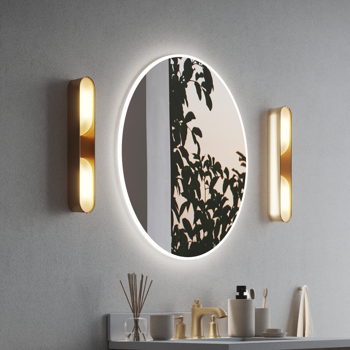 AURA 31" LED Mirror, Circular