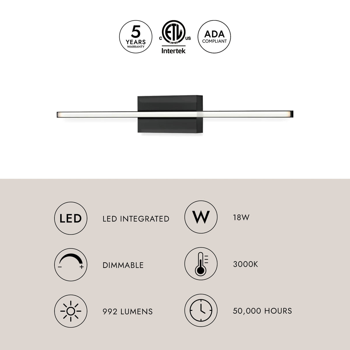 Kuzco Vega Minor 24-in Wall Sconce