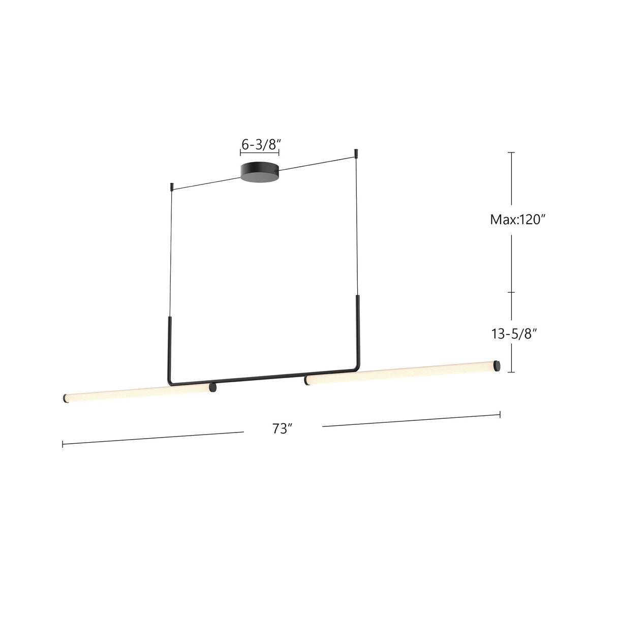 Kuzco Vesper 73-in Linear Pendant