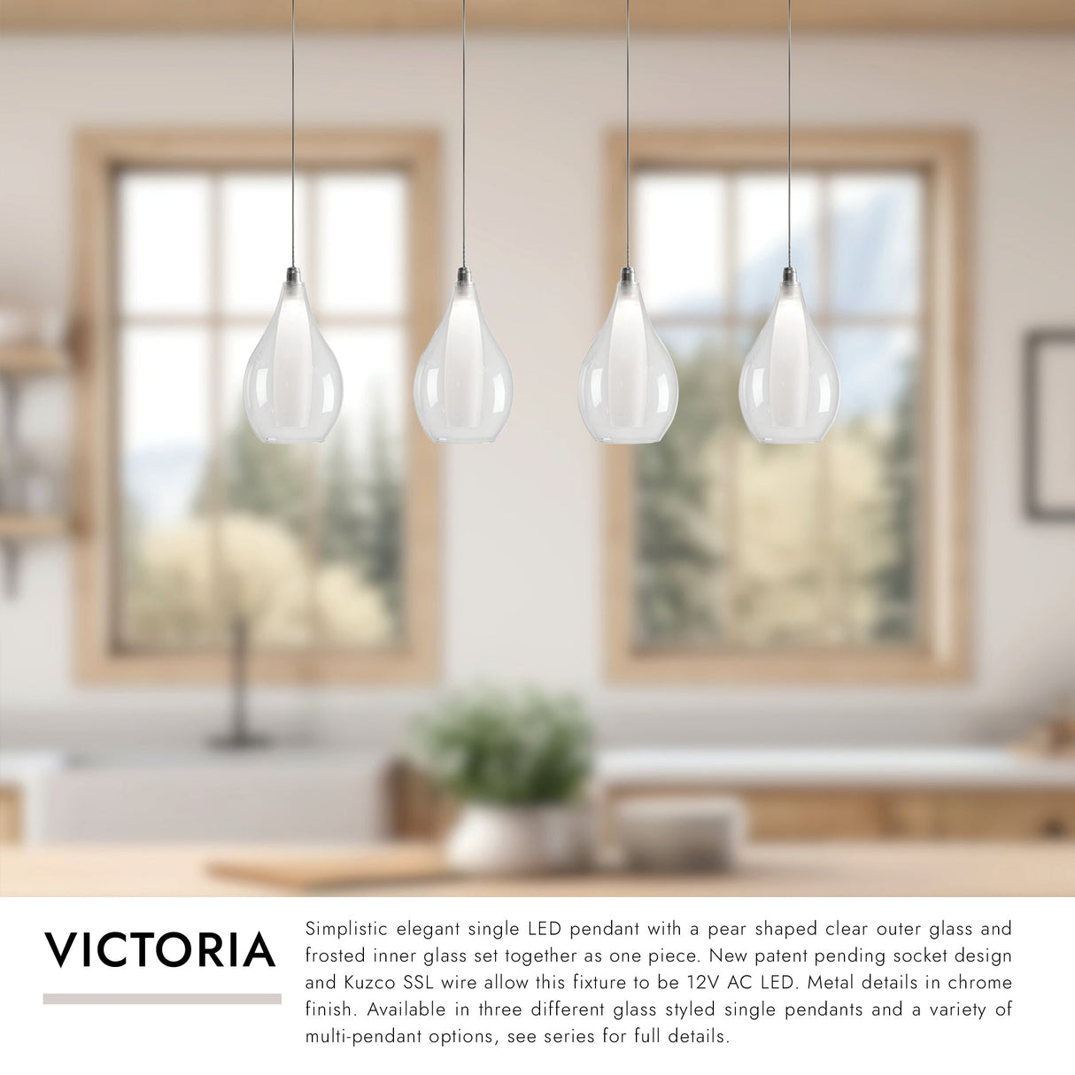 Kuzco Victoria 5-in 4 Head Multi Pendant