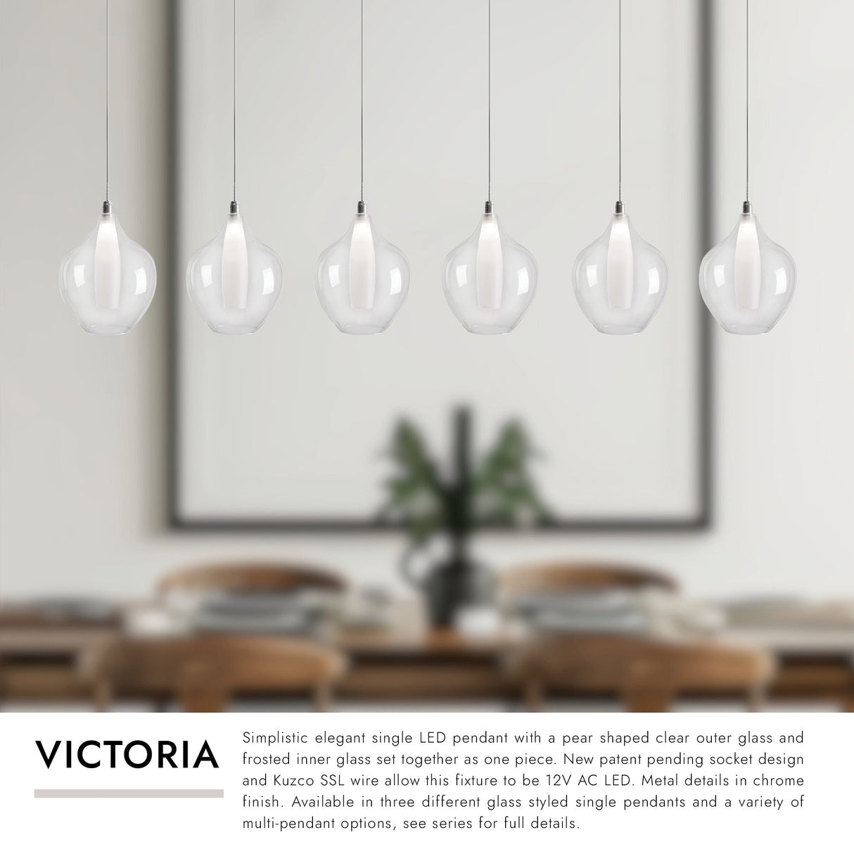 Kuzco Victoria 7-in 6 Head Multi Pendant