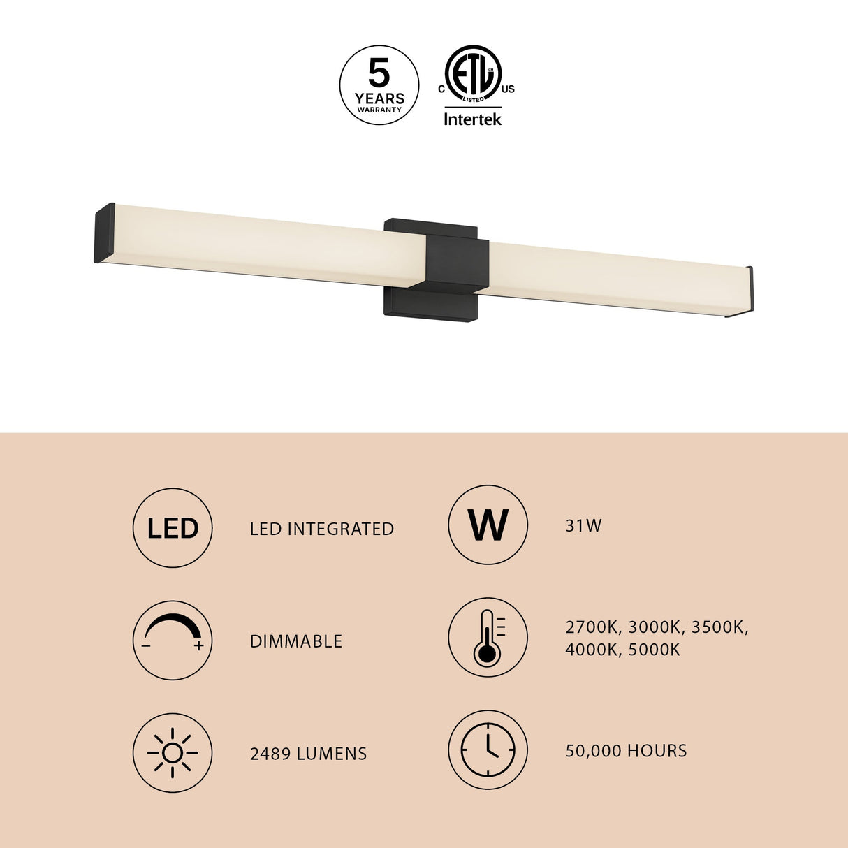 Kuzco Vibe Vivi 36-in Wall/Vanity Light