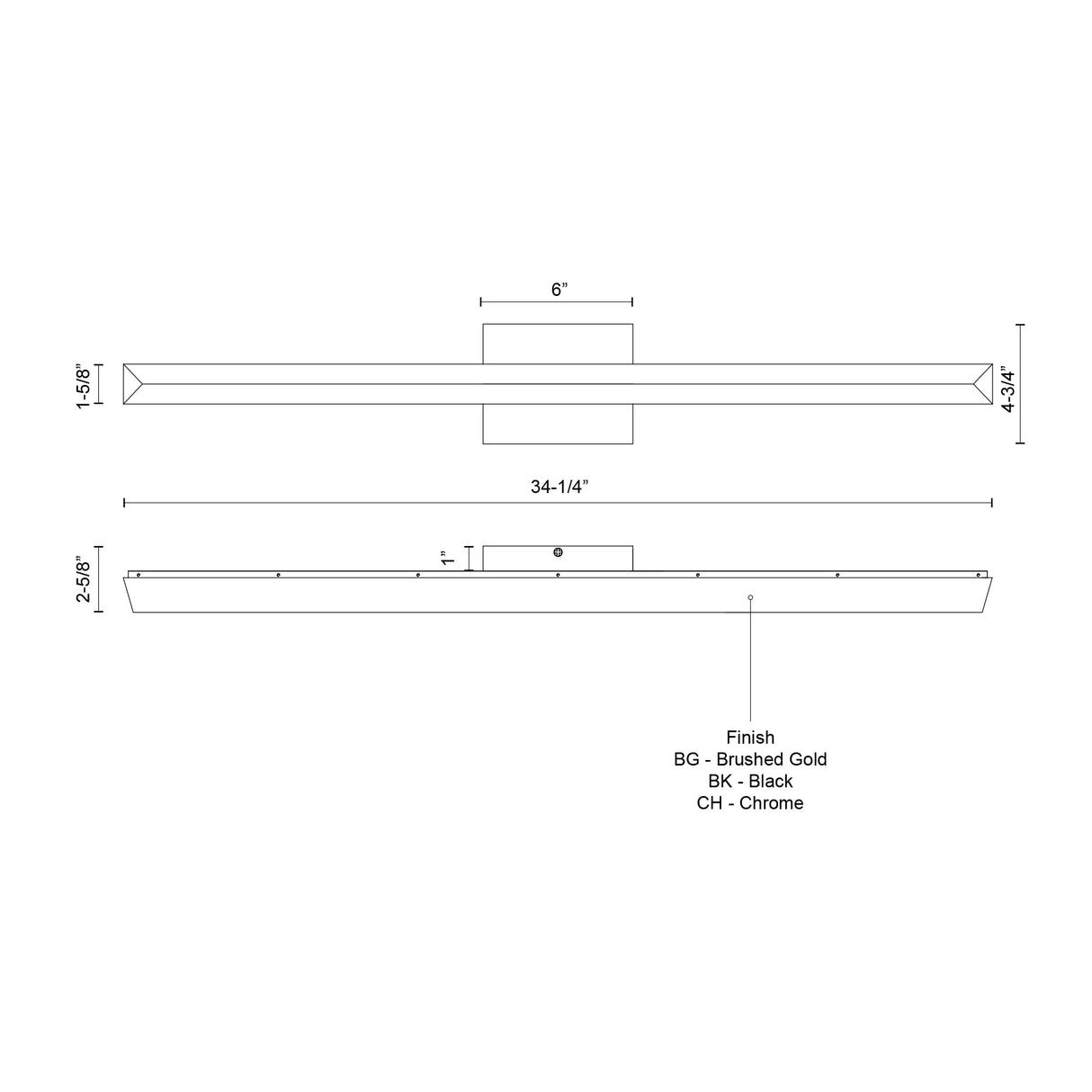 Kuzco Saphir 34-in Vanity Light