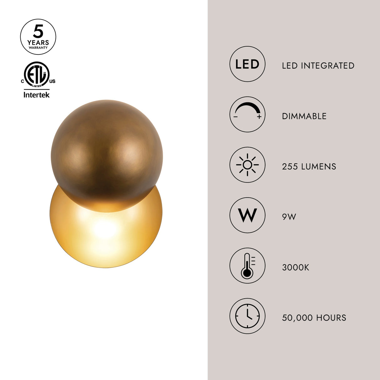 Kuzco Void 12-in Wall Sconce