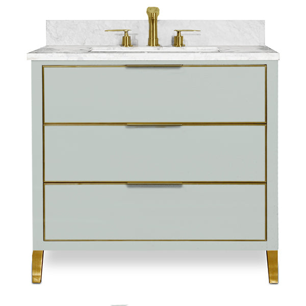 MUSE Metal Trim 36-in Single-Basin Vanity