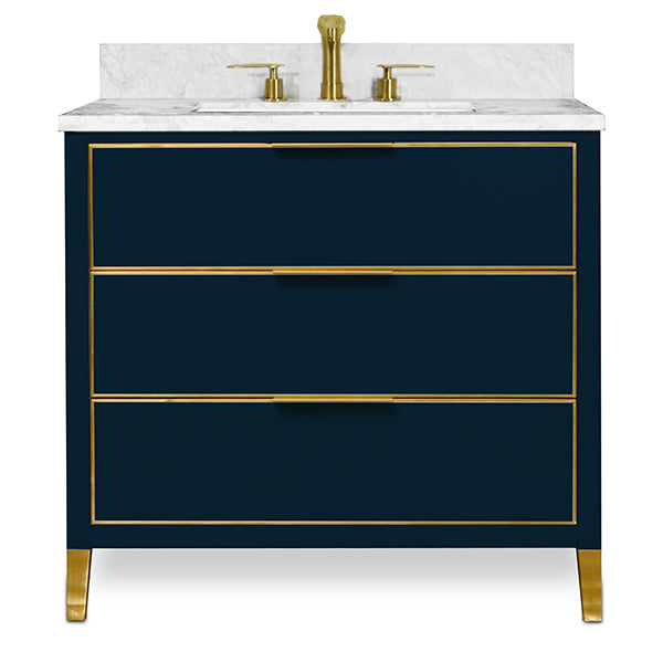 MUSE Metal Trim 36-in Single-Basin Vanity