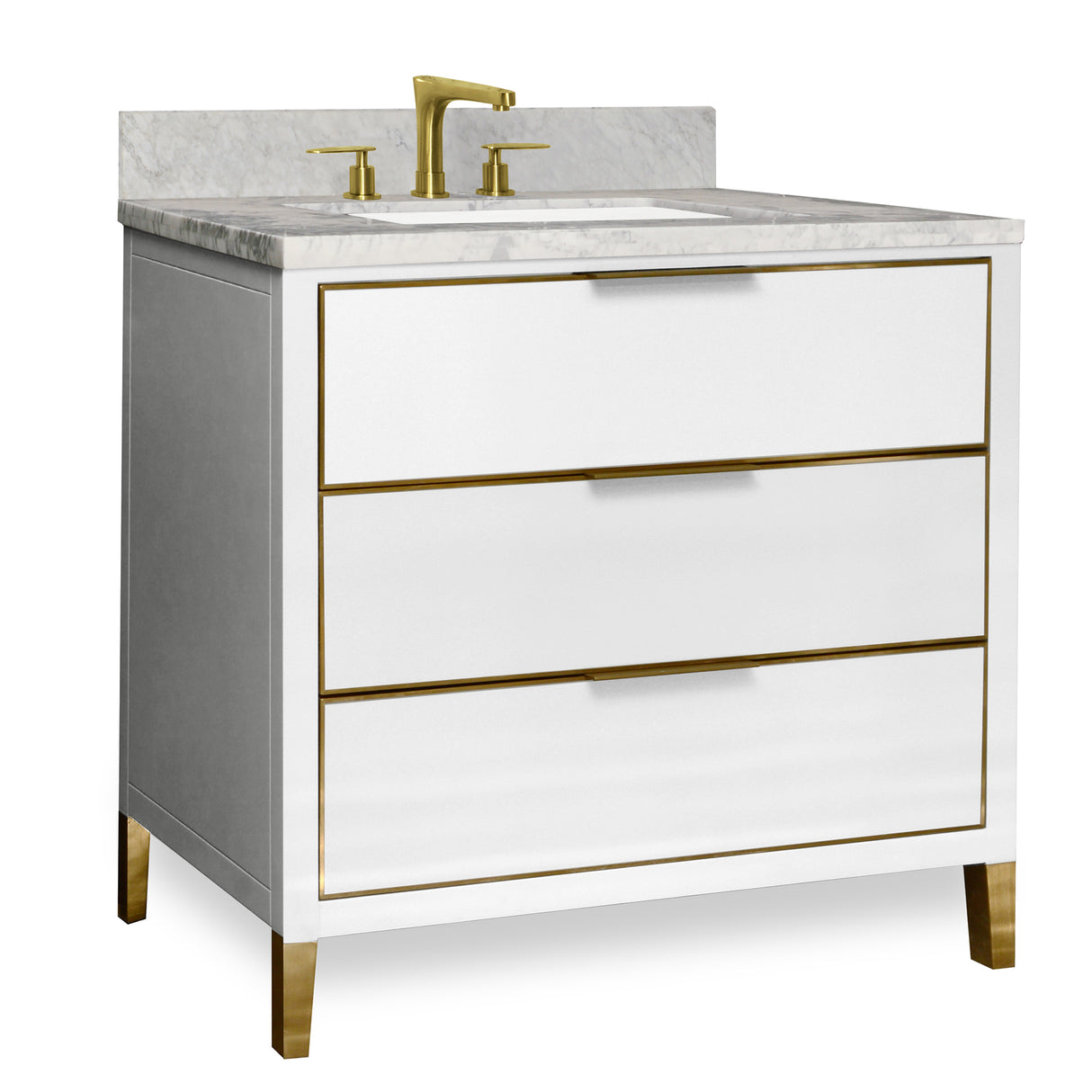 MUSE Metal Trim 36-in Single-Basin Vanity