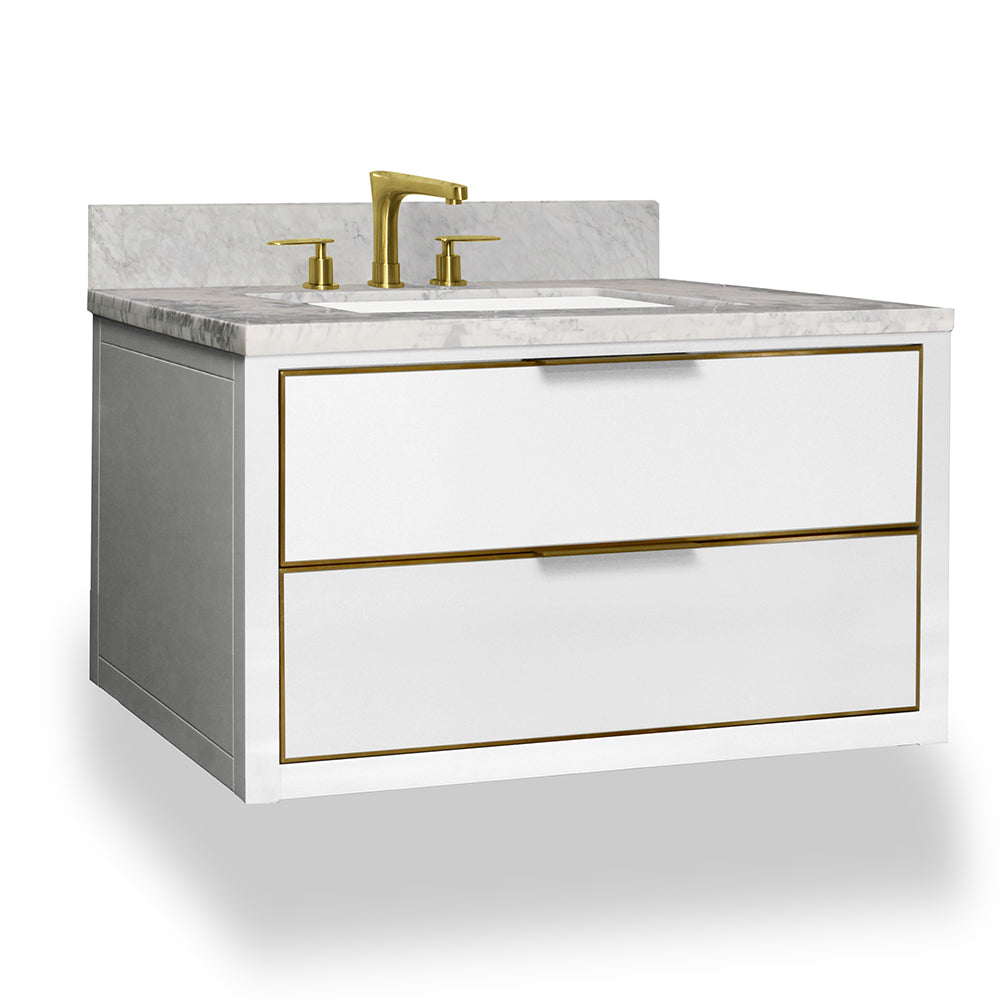 MUSE Metal Trim Wallhung 36-in Single Basin Vanity