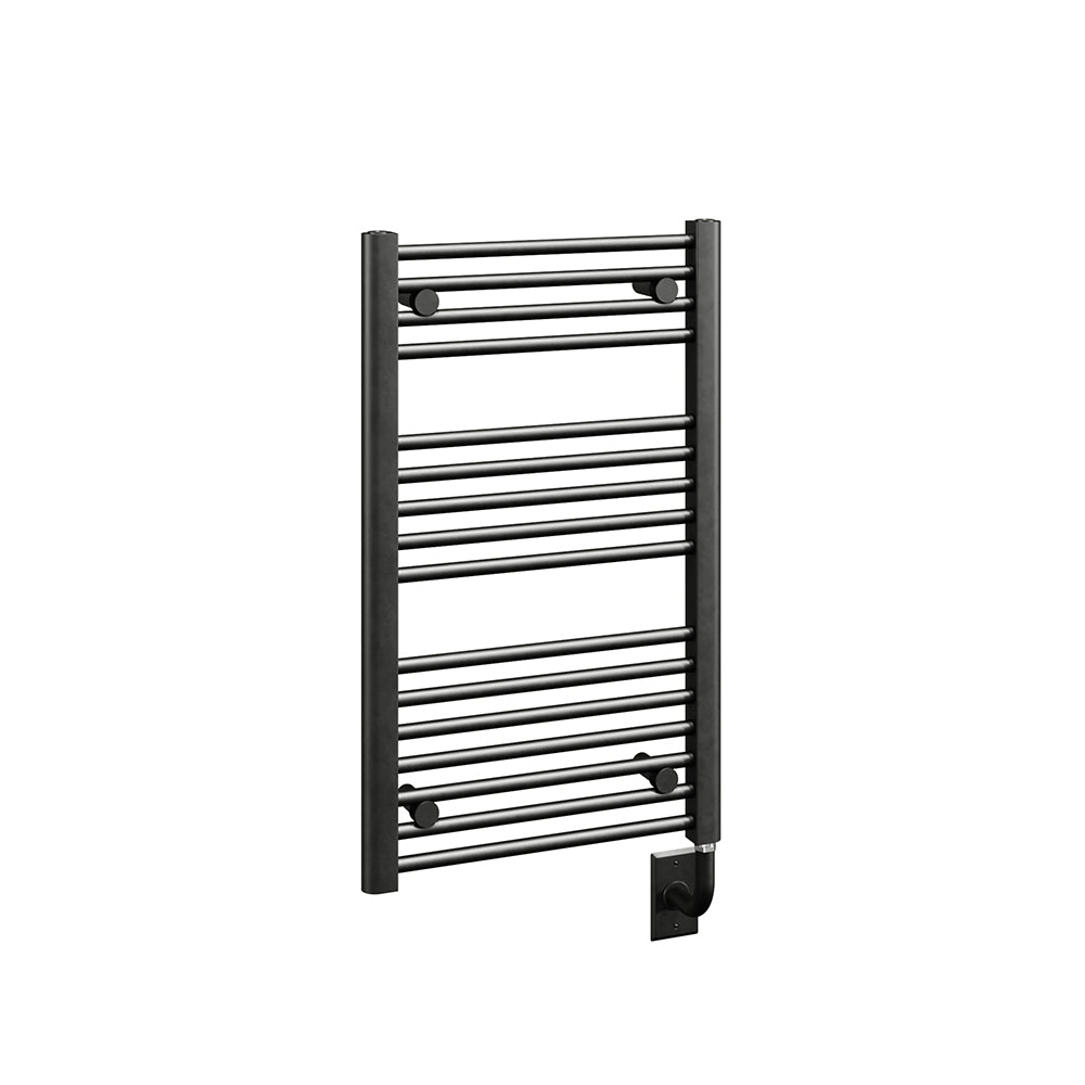 19"x31" Tuzio Savoy Towel Warmer in Matte Black / Electric Plug-I