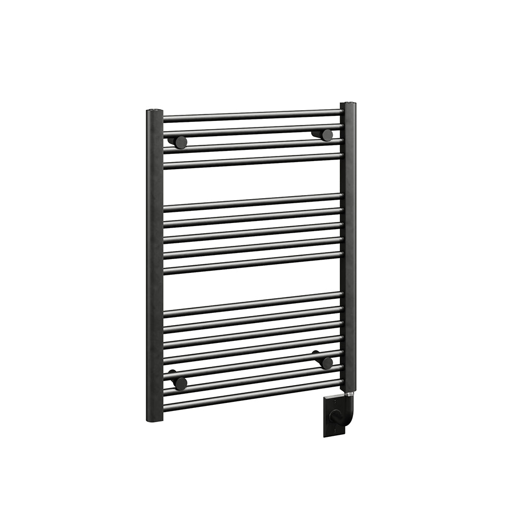 23.5"x31" Tuzio Savoy Towel Warmer in Matte Black / Hydronic