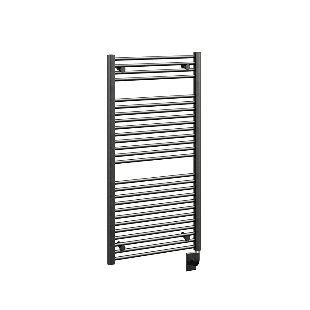 23.5"x47.5" Tuzio Savoy Towel Warmer in Matte Black / Electric Hardwired