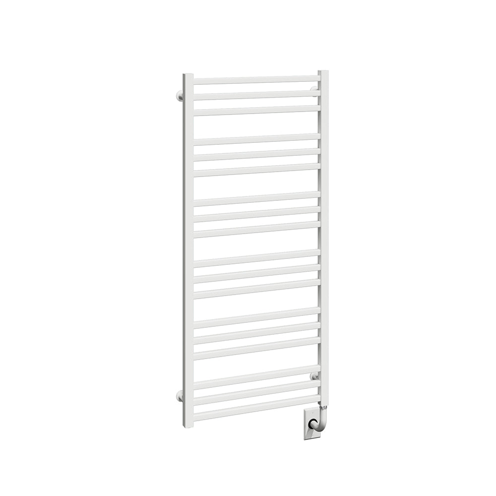 23.5"x47.5" Tuzio Avento Towel Warmer in Matte White / Hydronic