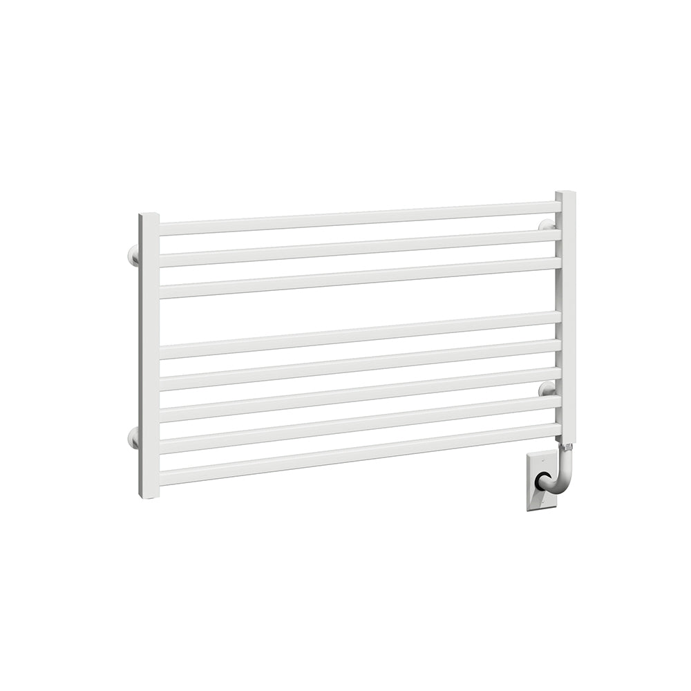 35.5"x19" Tuzio Avento Towel Warmer in Matte White / Electric Plug-I