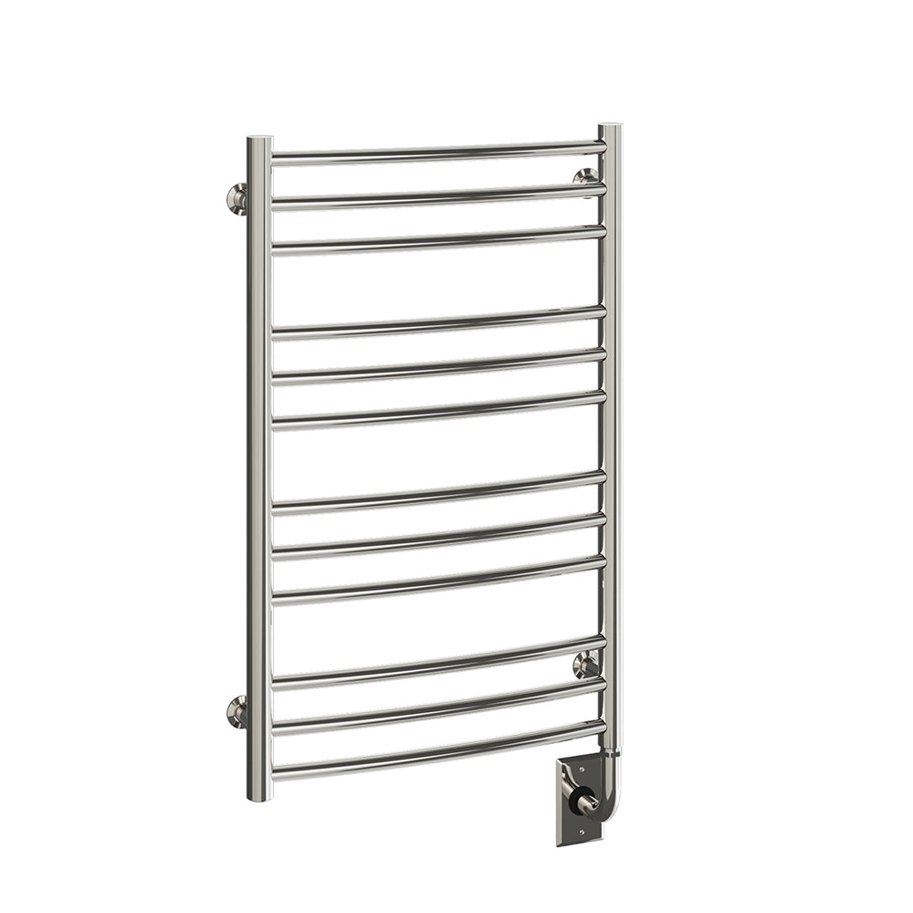 19.5"x31" Tuzio Laveno Towel Warmer in Polished Nickel / Hydronic