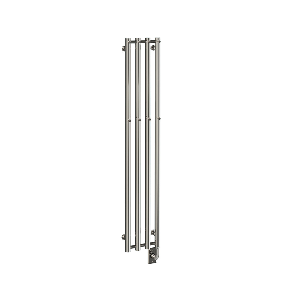 10.5"x59" Tuzio Rosendal Towel Warmer in Polished Nickel / Electric Hardwired