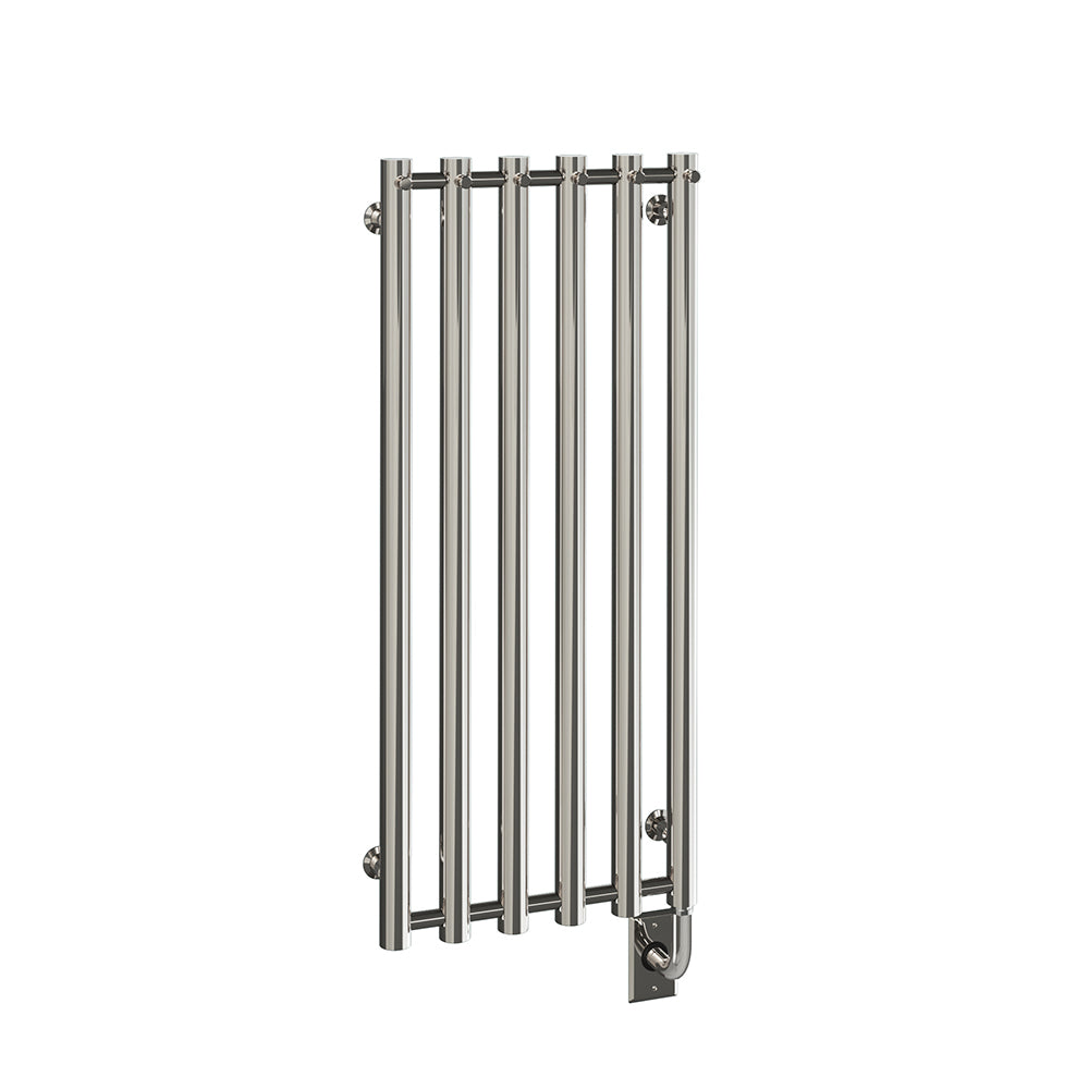 16.5"x37.5" Tuzio Rosendal Towel Warmer in Polished Nickel / Hydronic