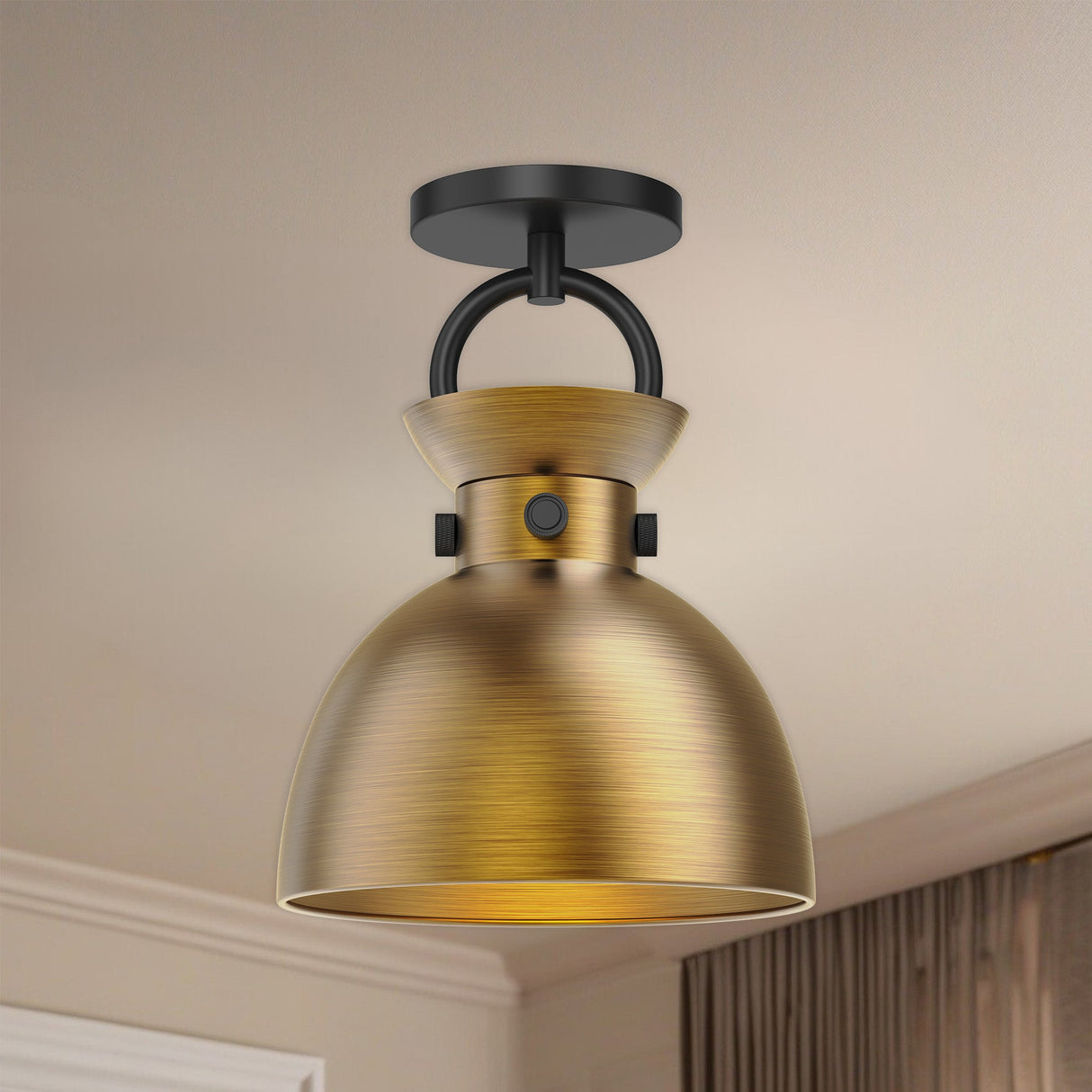 Alora Mood Waldo 9-in Semi-Flush Mount
