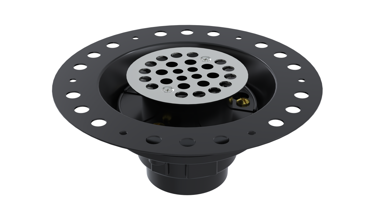 ABS Wood Deck Drain with Round Grate, without Plug (WDD45-LP)