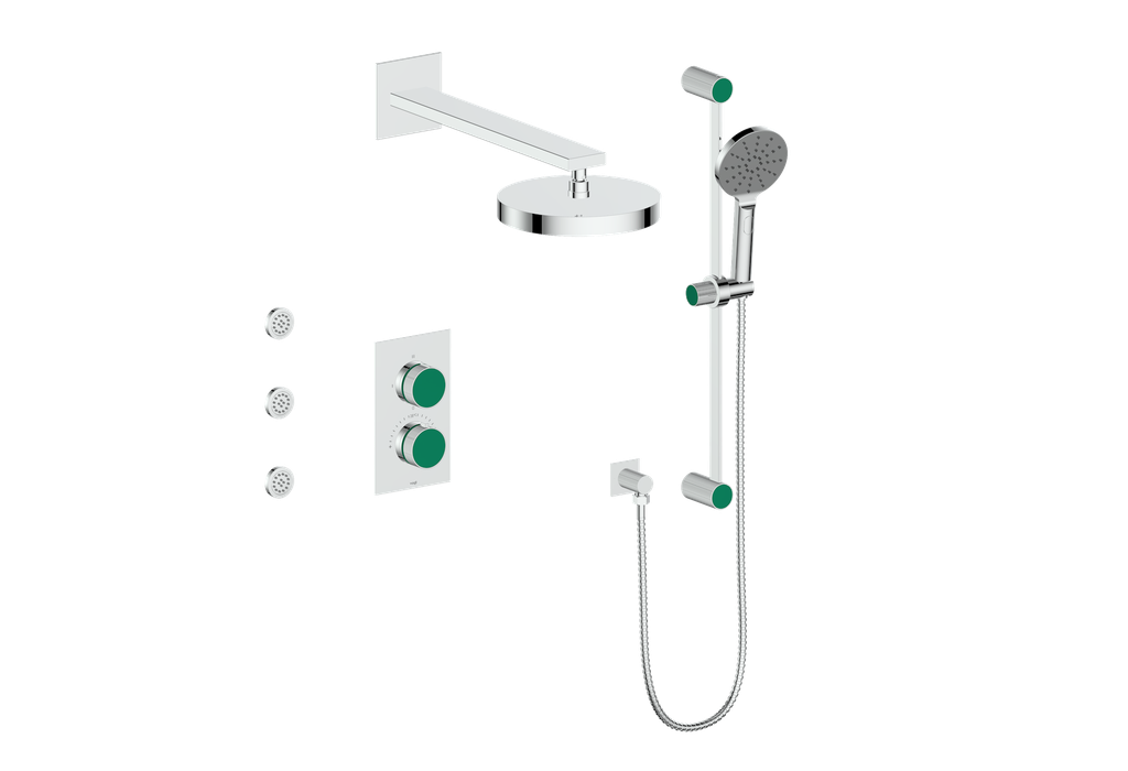 MOND 3-WAY TH SHOWER KIT WITH BODY JETS