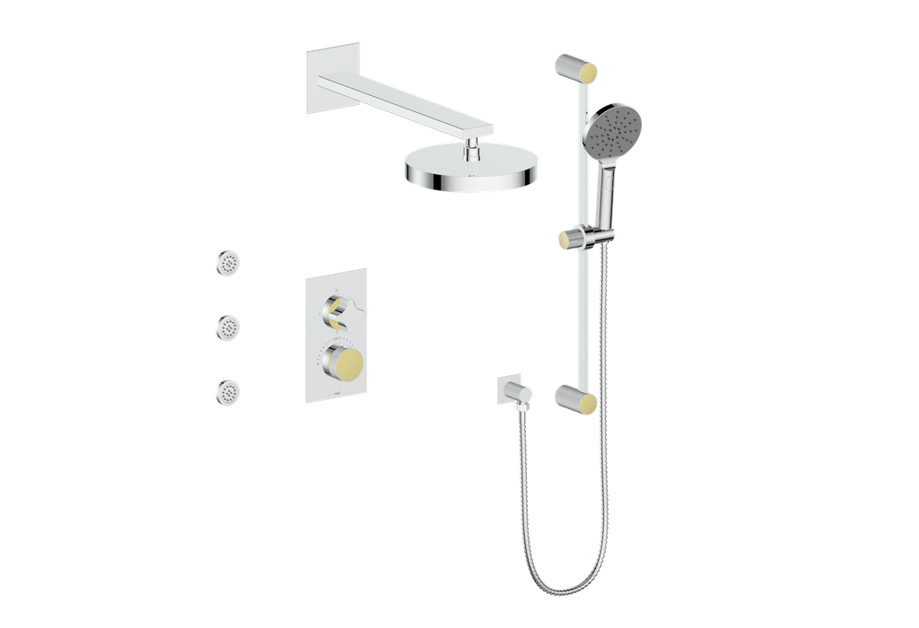 MOND 3-WAY TH SHOWER KIT WITH BODY JETS