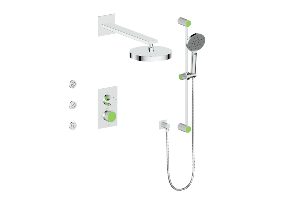 MOND 3-WAY TH SHOWER KIT WITH BODY JETS