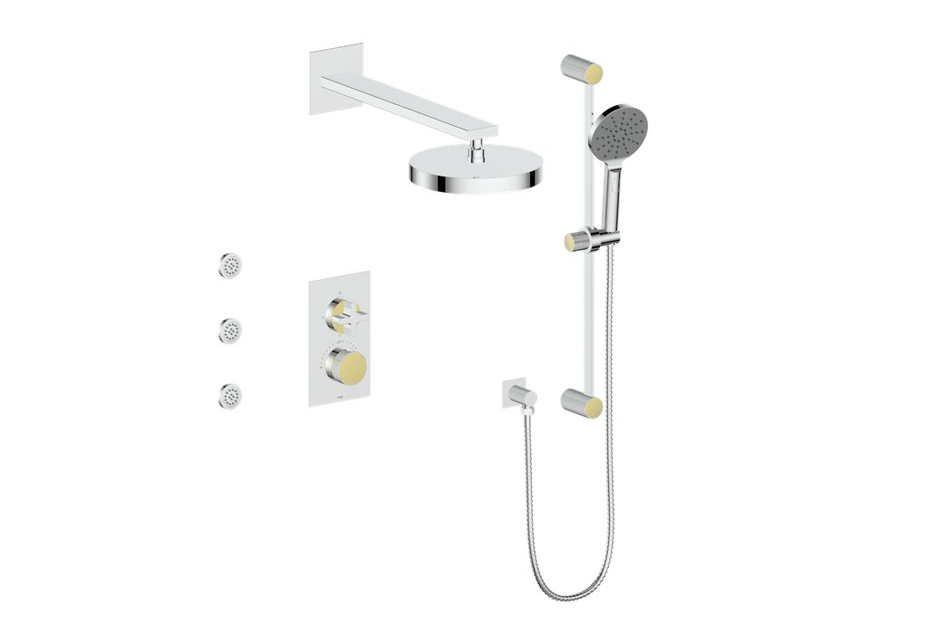 MOND 3-WAY TH SHOWER KIT WITH BODY JETS