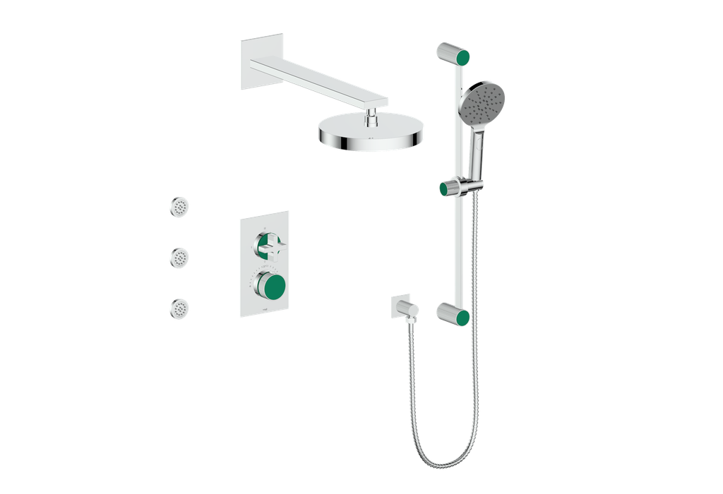 MOND 3-WAY TH SHOWER KIT WITH BODY JETS