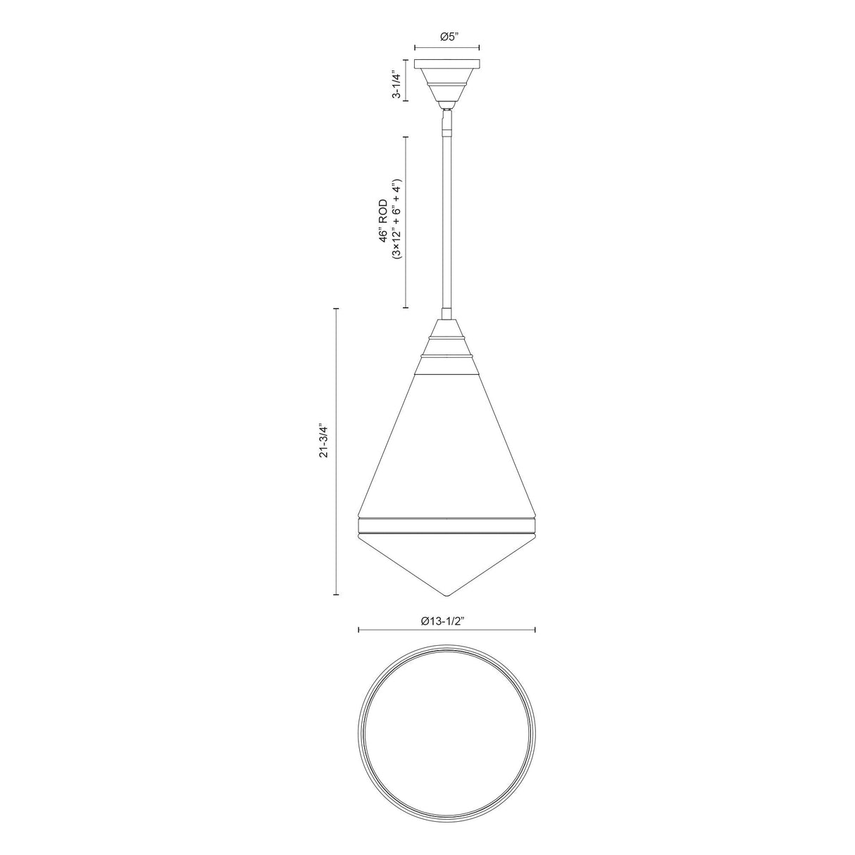 Alora Willard 22-in Pendant