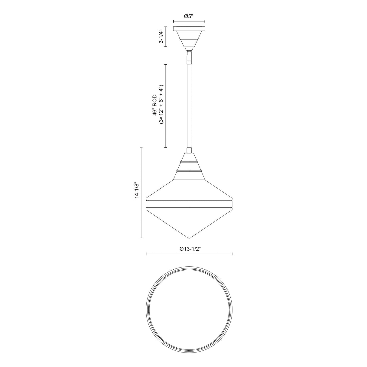 Alora Willard 14-in Pendant
