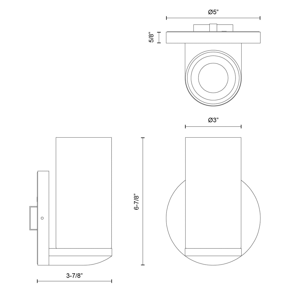 Kuzco Birch 3-in Wall Sconce