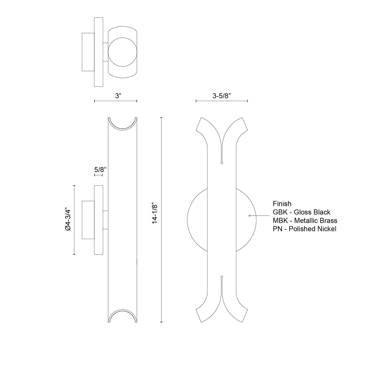 Kuzco Husk 14-in Wall Sconce