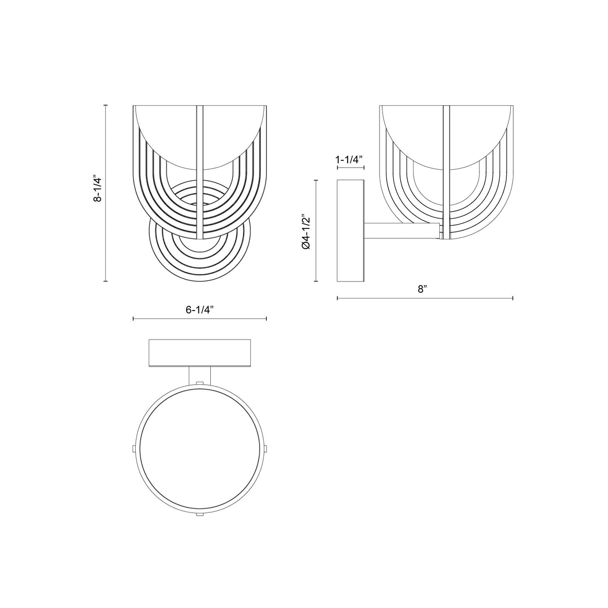 Alora Colette 6-in Wall/Vanity Light