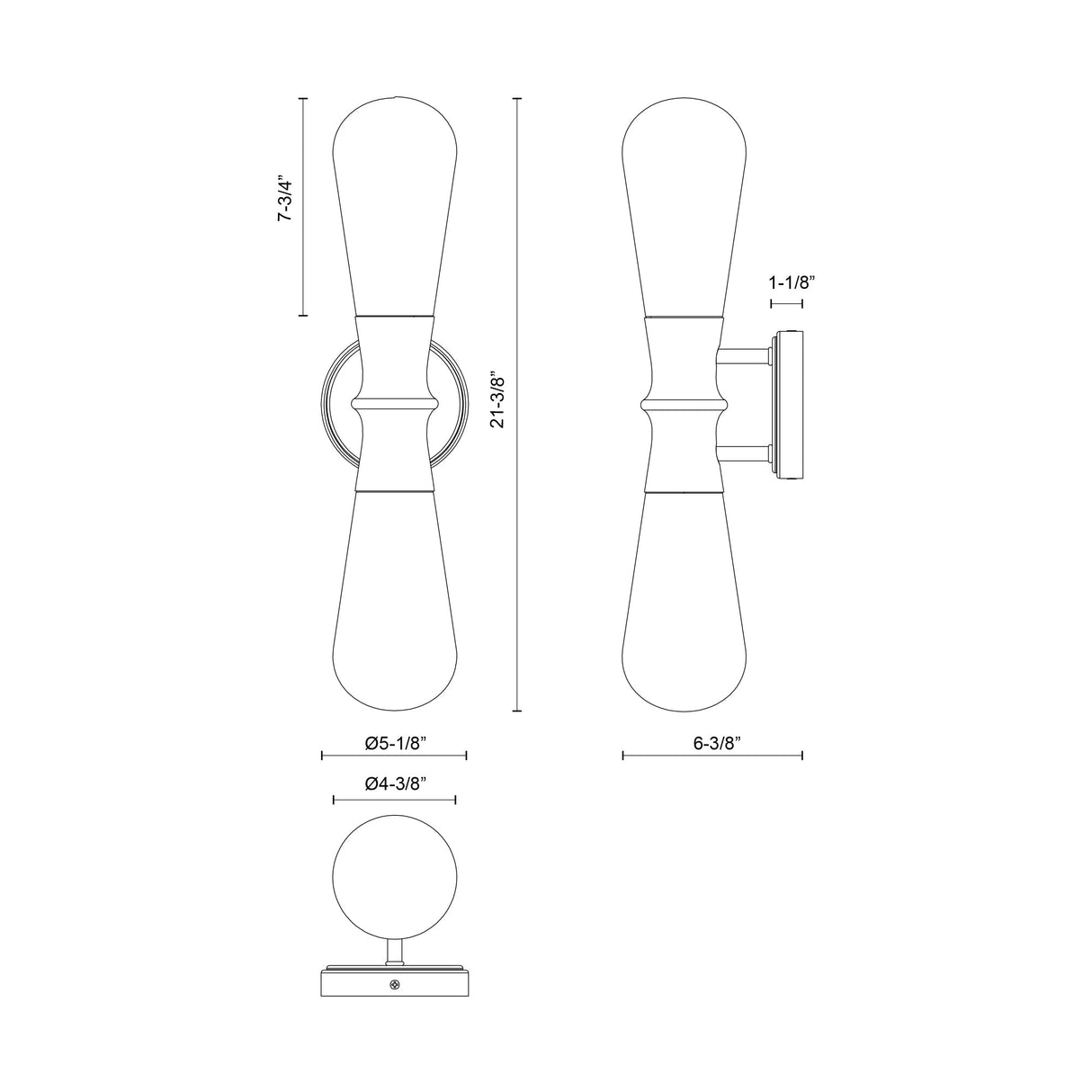 Alora Mood Marcel 5-in Wall/Vanity Light