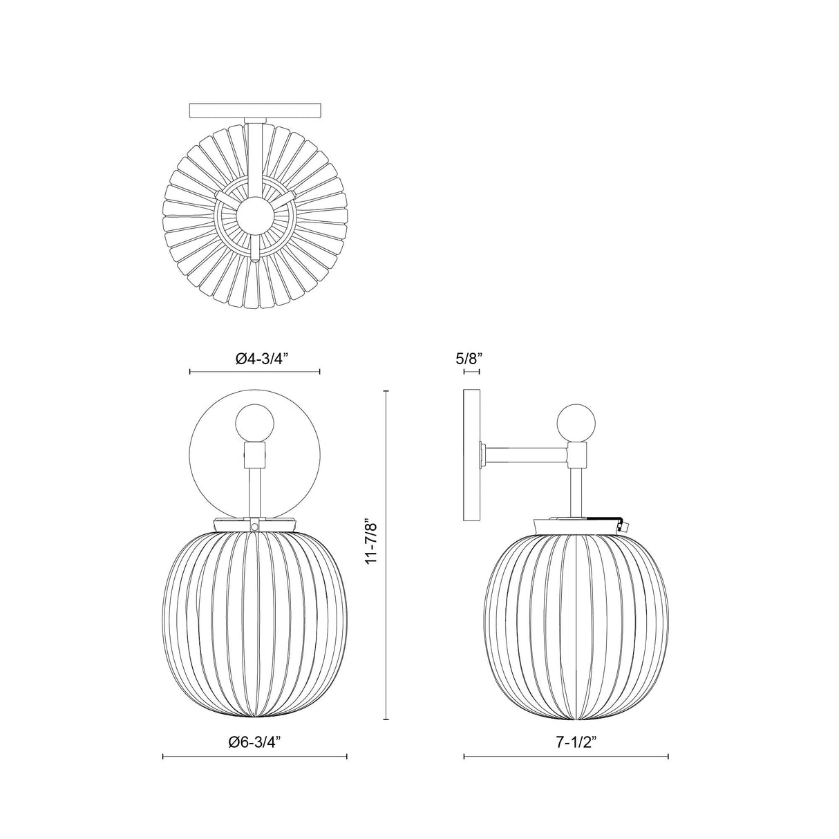 Alora Mood Cherise 7-in Wall/Vanity Light