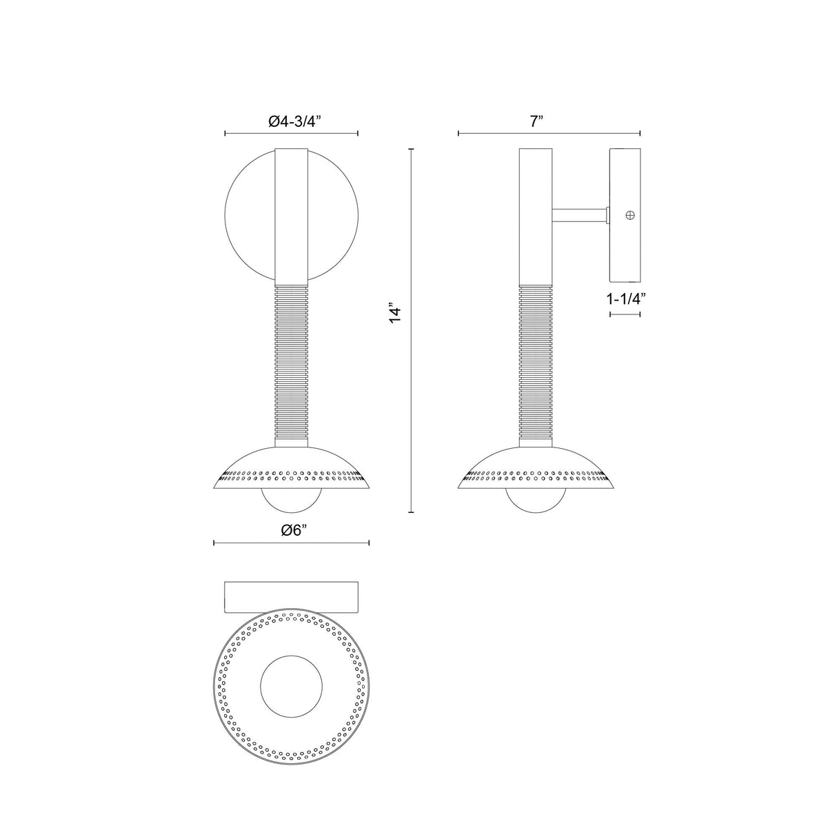 Alora Mood Arden 14-in (With Shade) Wall/Vanity Light