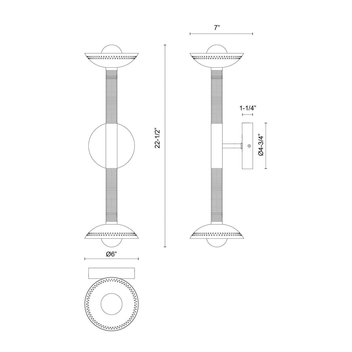 Alora Mood Arden 23-in (With Shade) Wall/Vanity Light
