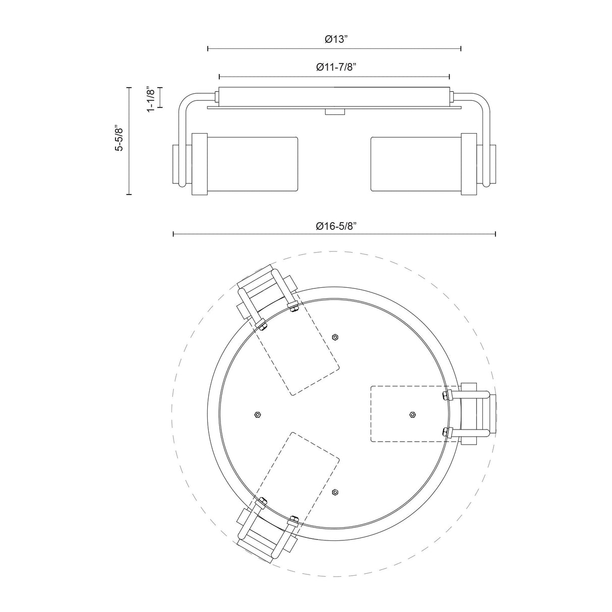 Alora Wynwood 17-in Flush Mount