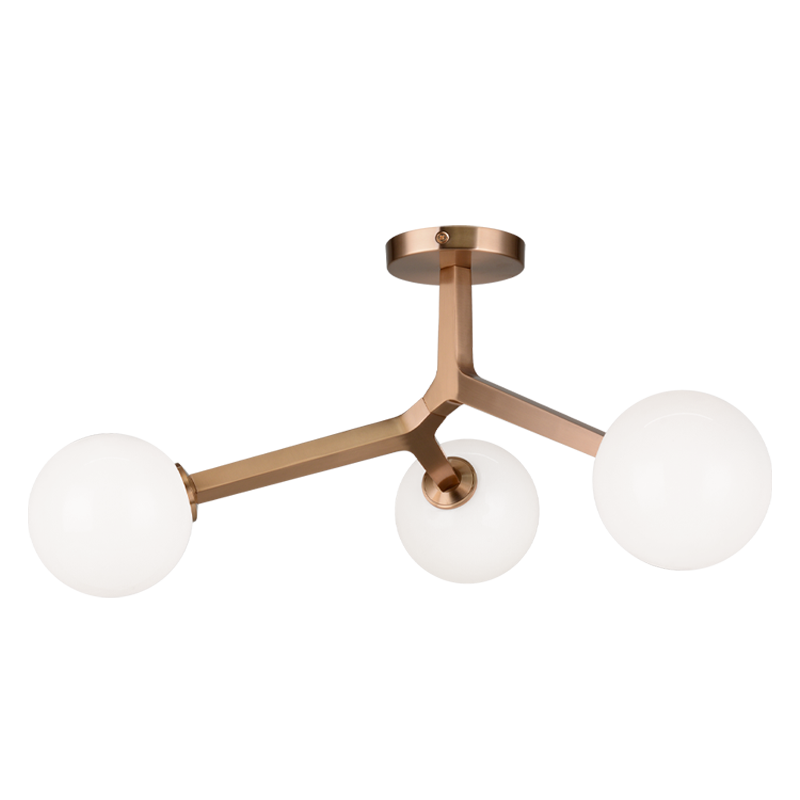 Matteo Rami 3-Light Flush Mount Ceiling Light X81503AG - image 1