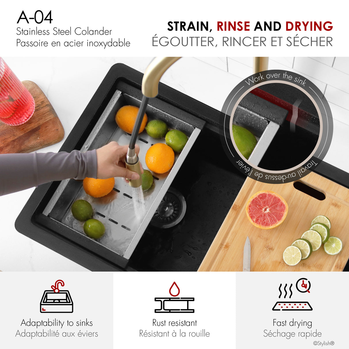 15 3/8" Workstation Colander