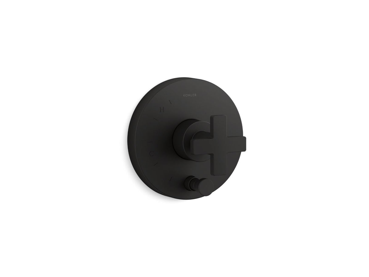 Composed® Rite-Temp® valve trim with push-button diverter and cross handle