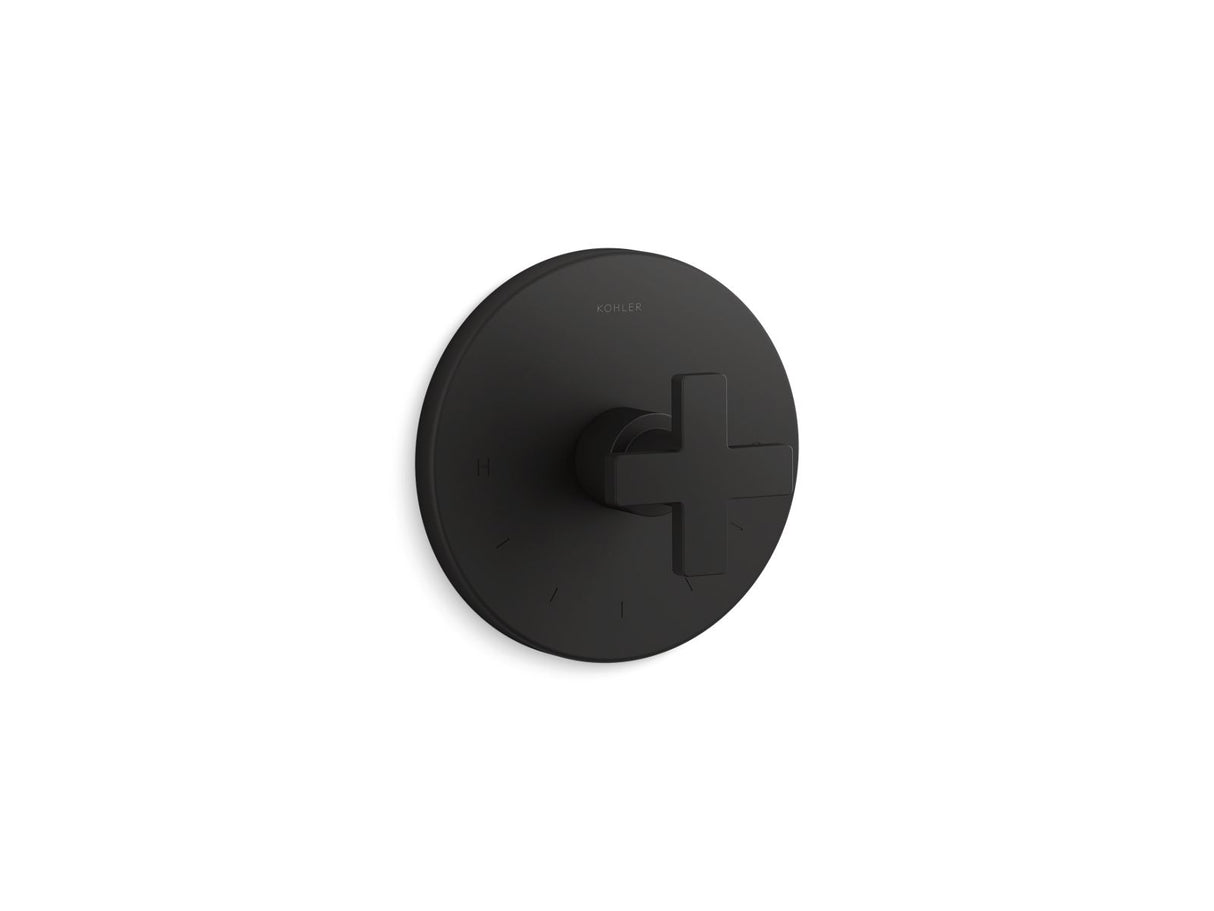 Composed® MasterShower® temperature control valve trim with cross handle