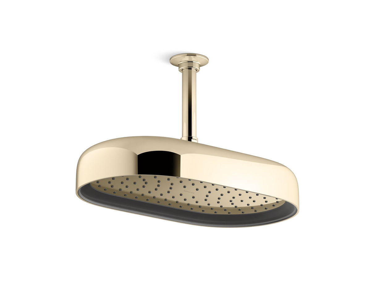 Statement® Oblong 14" single-function rainhead, 2.5 gpm