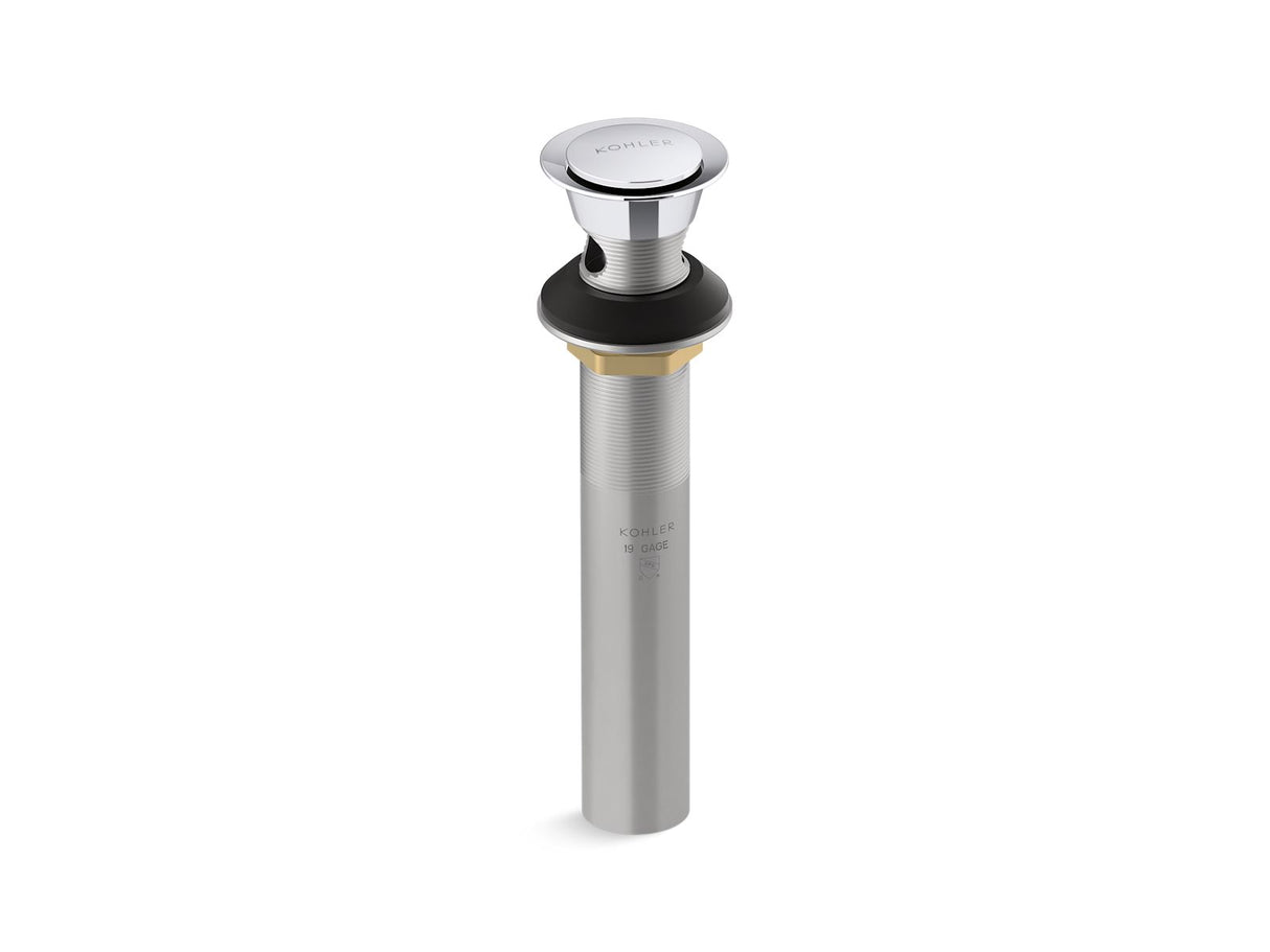 Clicker drain with overflow