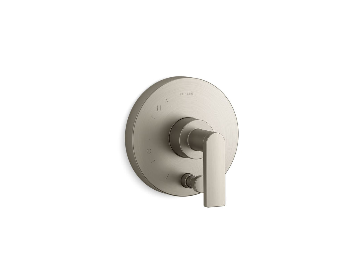 Composed® Rite-Temp® valve trim with push-button diverter and lever handle