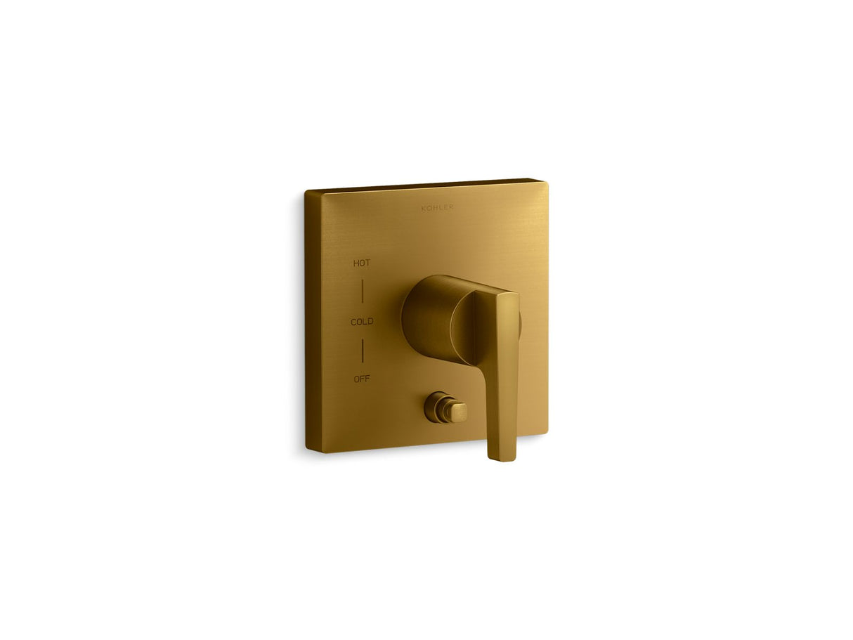 Honesty® Rite-Temp® valve trim with push-button diverter