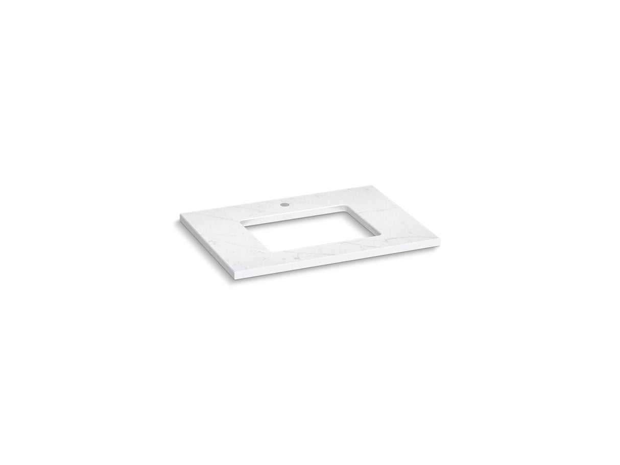 Silestone® 31" quartz vanity top with rectangular cutout