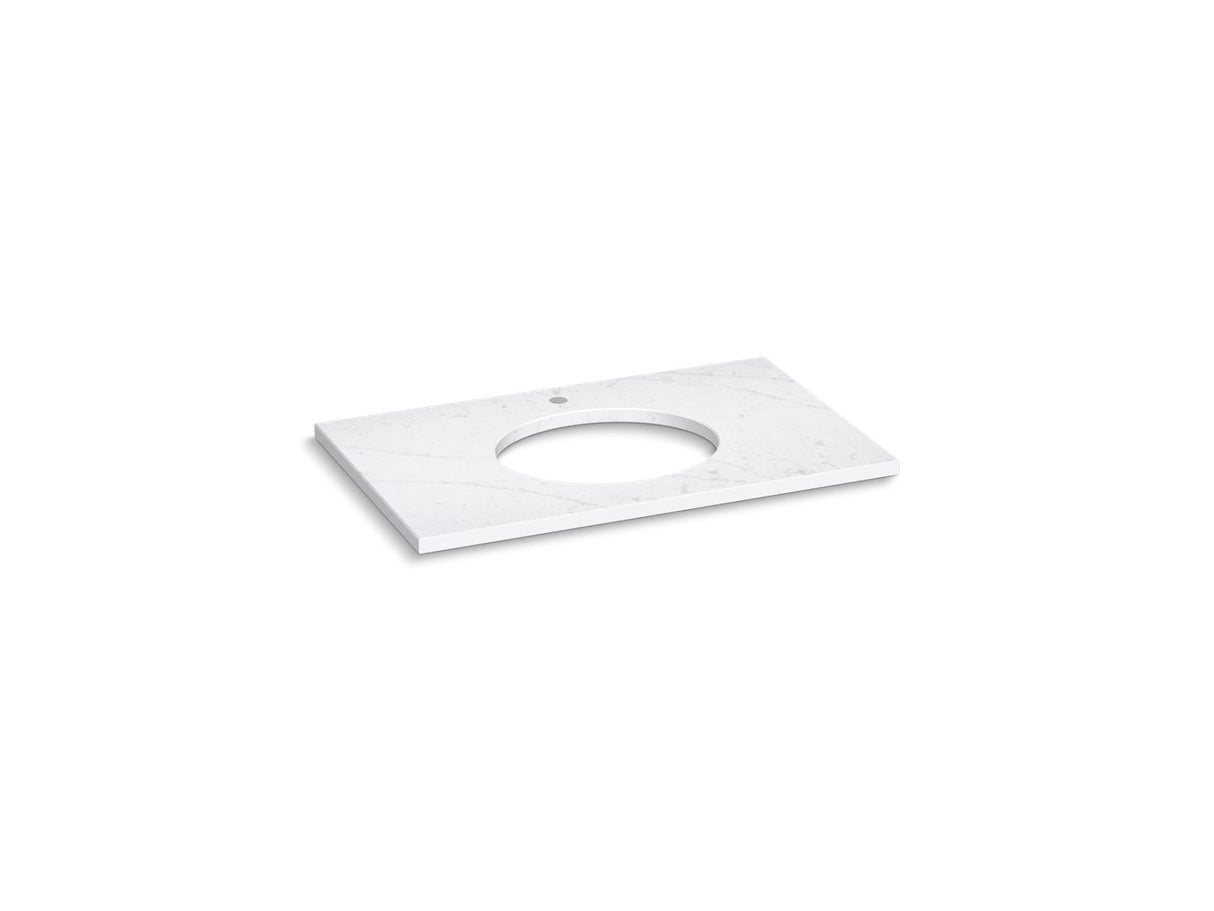 Silestone® 37" quartz vanity top with oval cutout