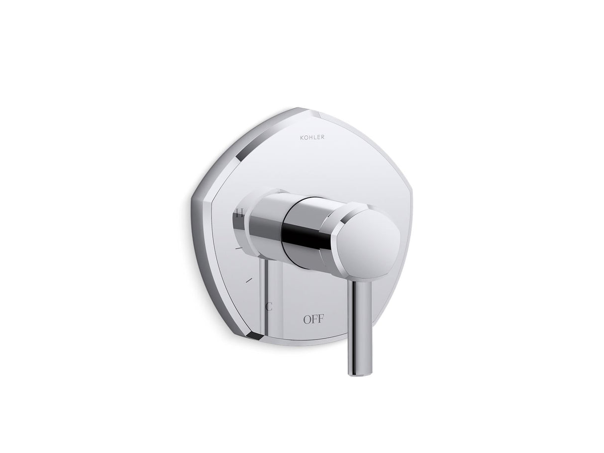 Occasion® Rite-Temp® valve trim with lever handle