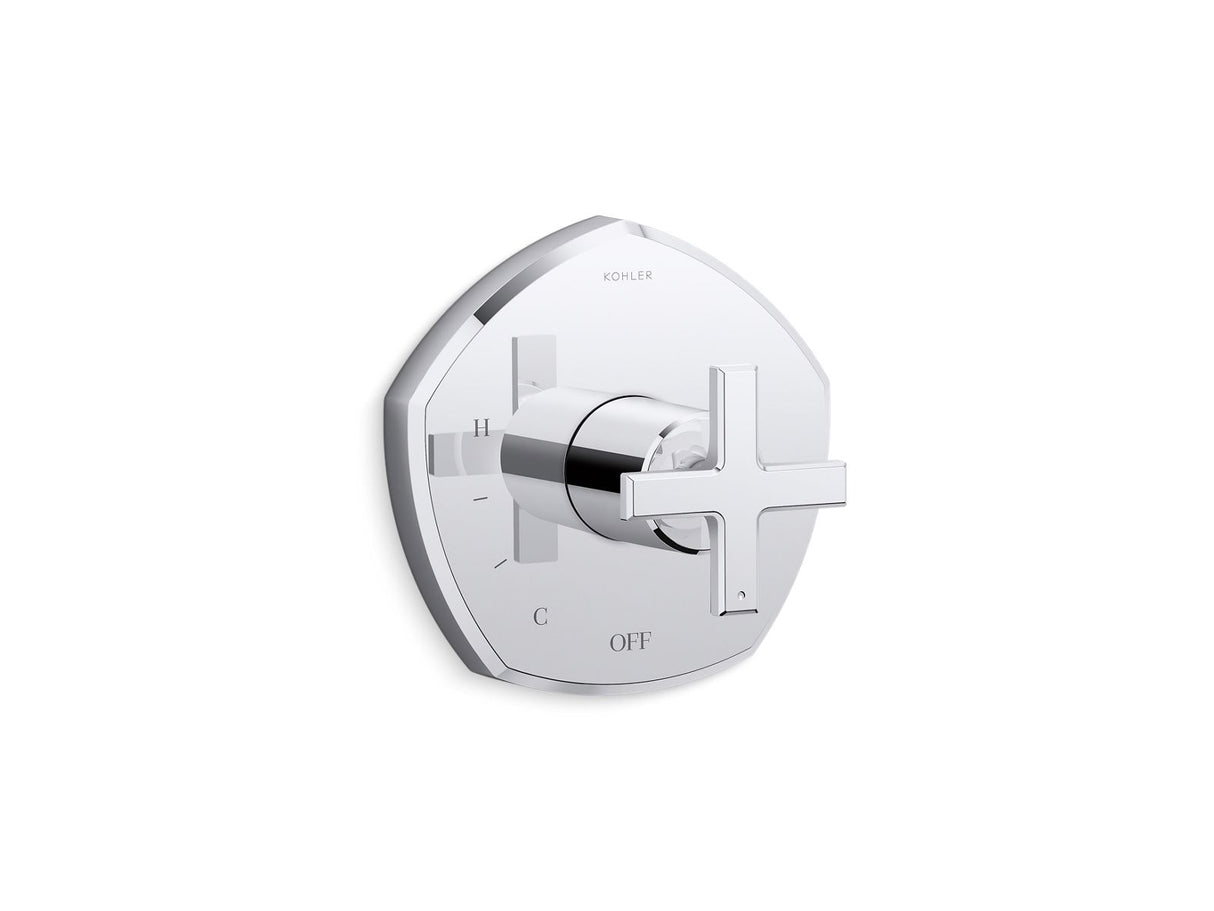 Occasion® Rite-Temp® valve trim with cross handle